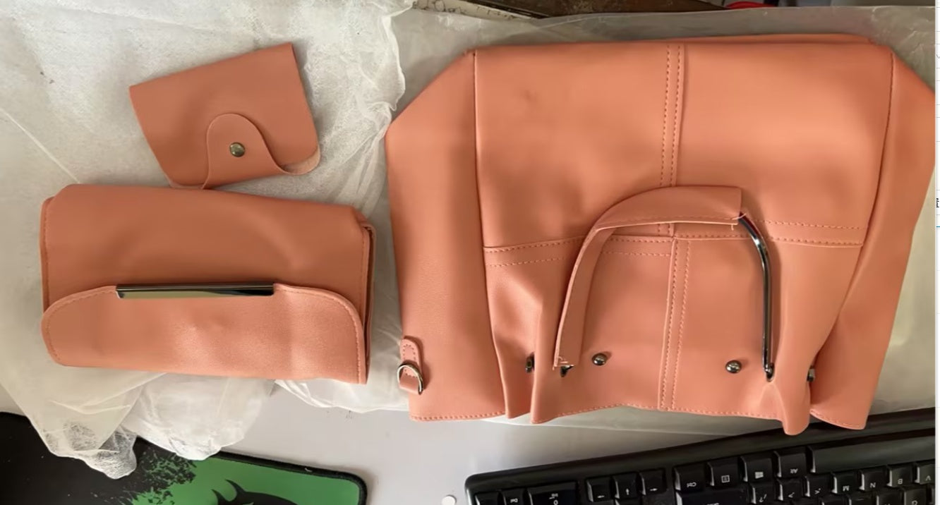 Sac messager à bandoulière simple de mode européenne et américaine pour femmes, sac mère à pompons en trois pièces
