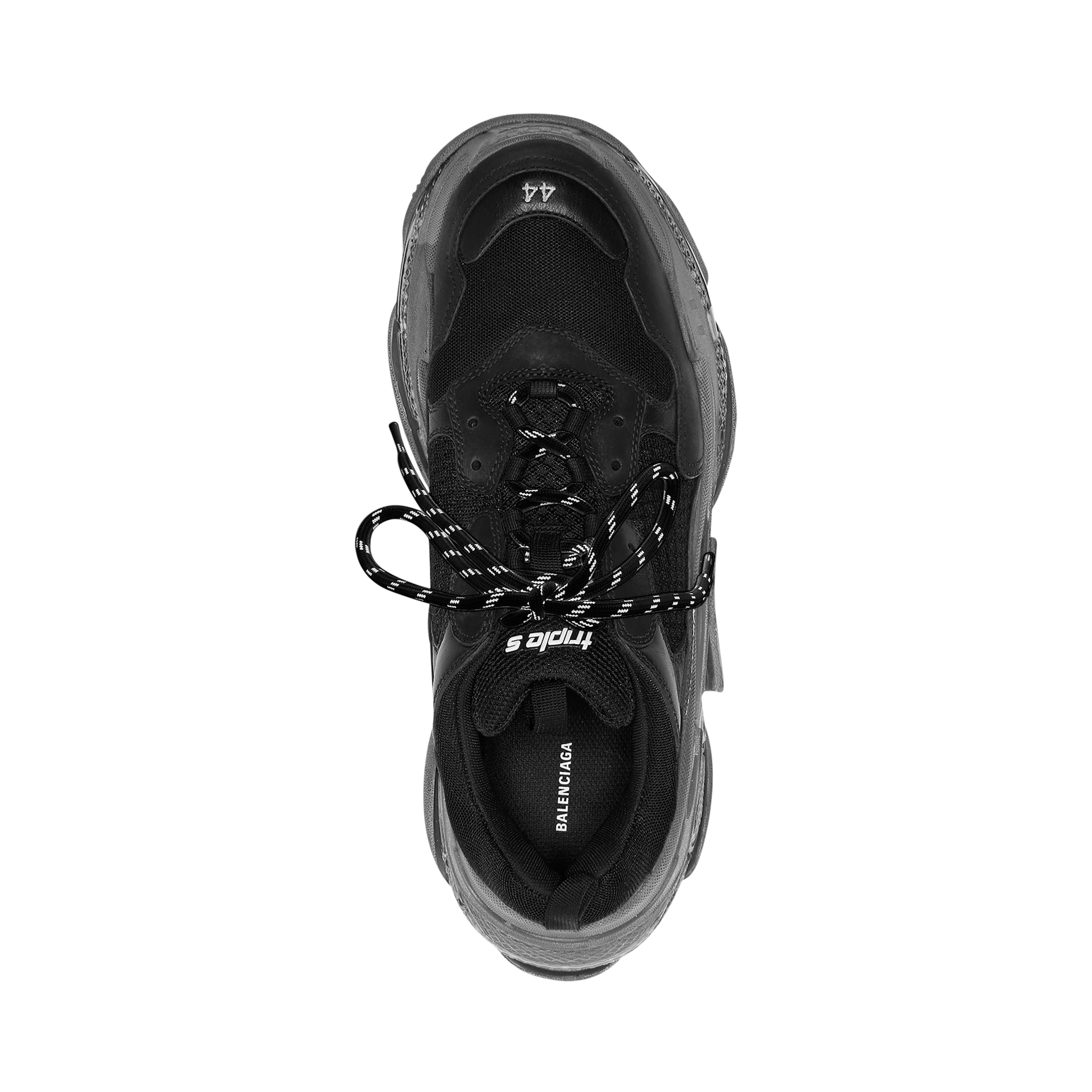 MEN'S TRIPLE S CLEAR SOLE SNEAKER IN BLACK