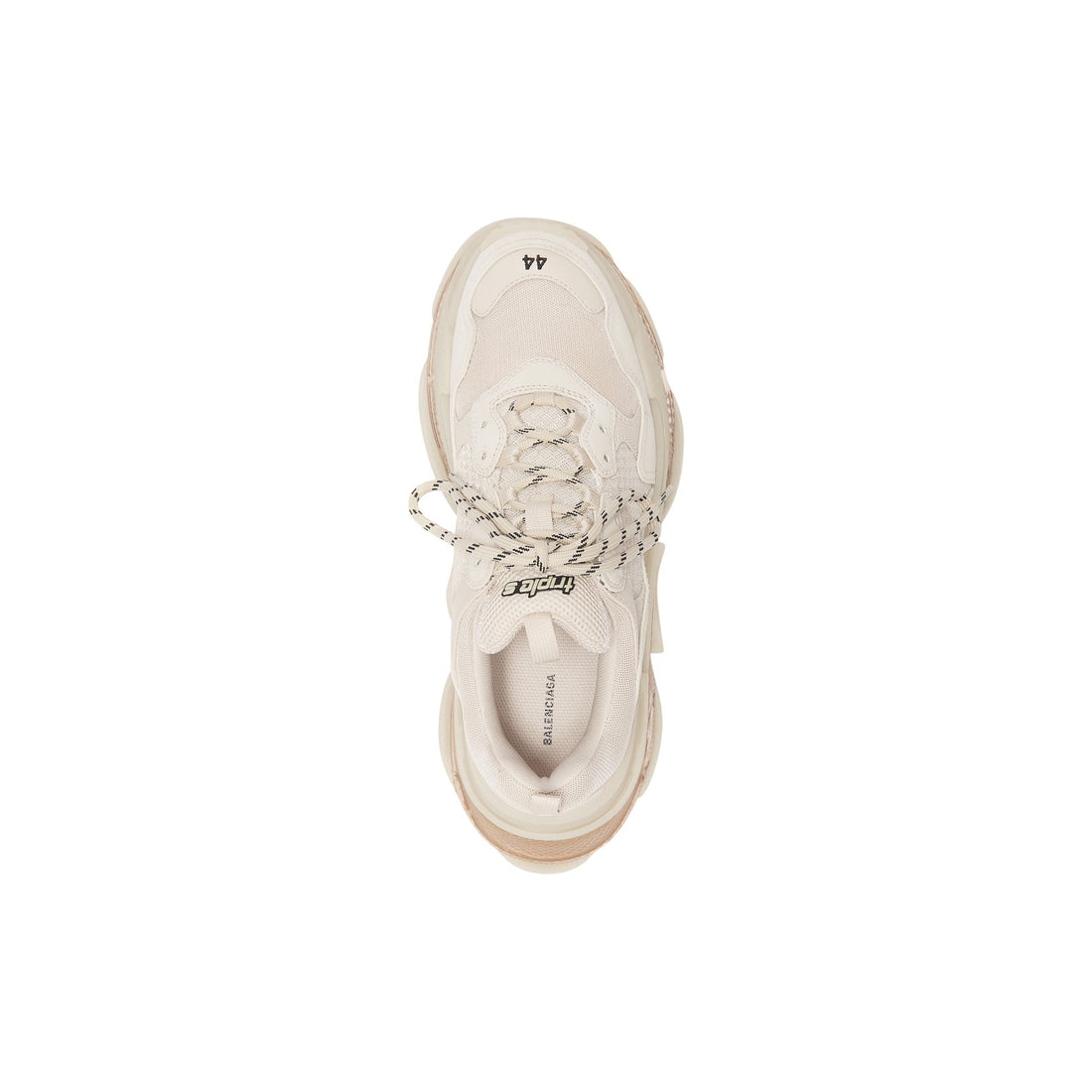 MEN'S TRIPLE S CLEAR SOLE SNEAKER IN BEIGE
