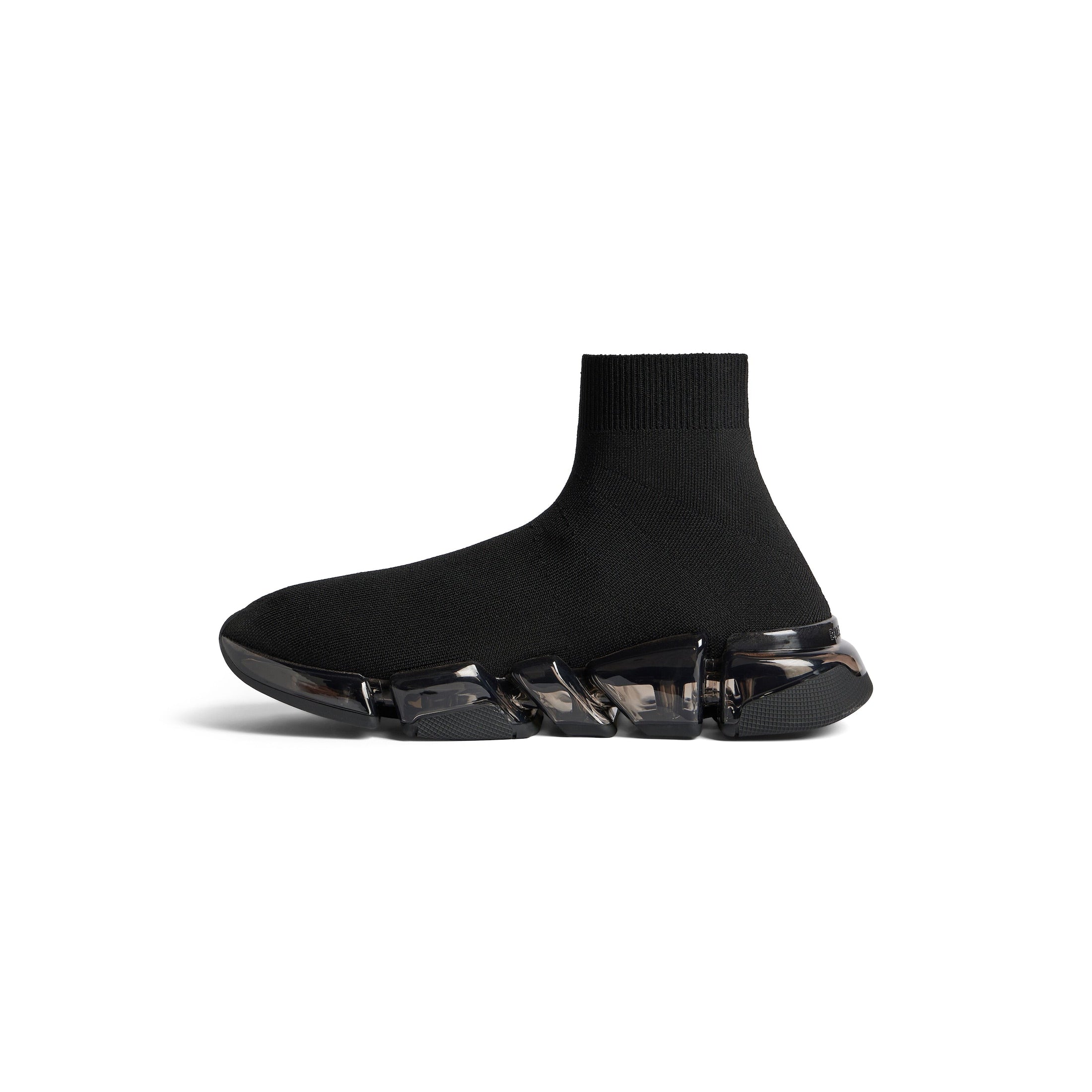 MEN'S SPEED 2.0 FULL CLEAR SOLE RECYCLED KNIT SNEAKER IN BLACK