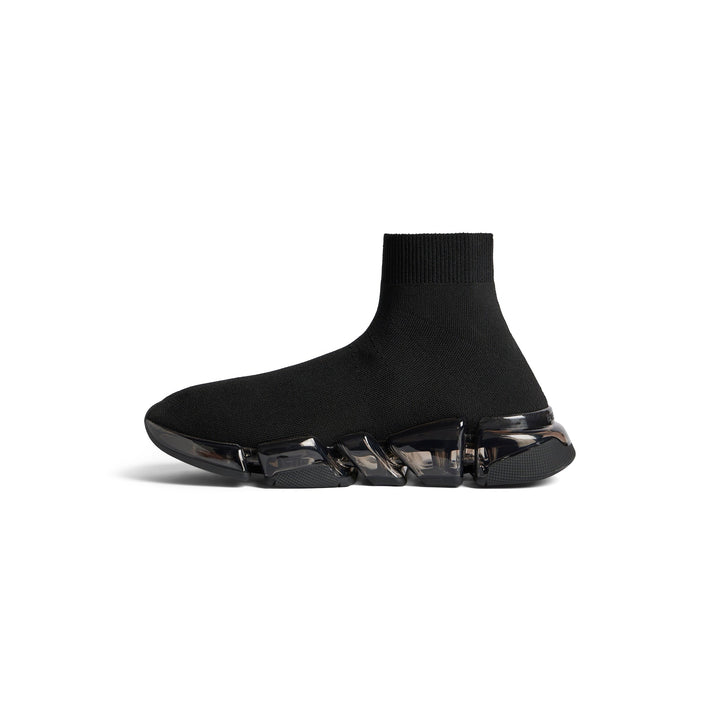 MEN'S SPEED 2.0 FULL CLEAR SOLE RECYCLED KNIT SNEAKER IN BLACK