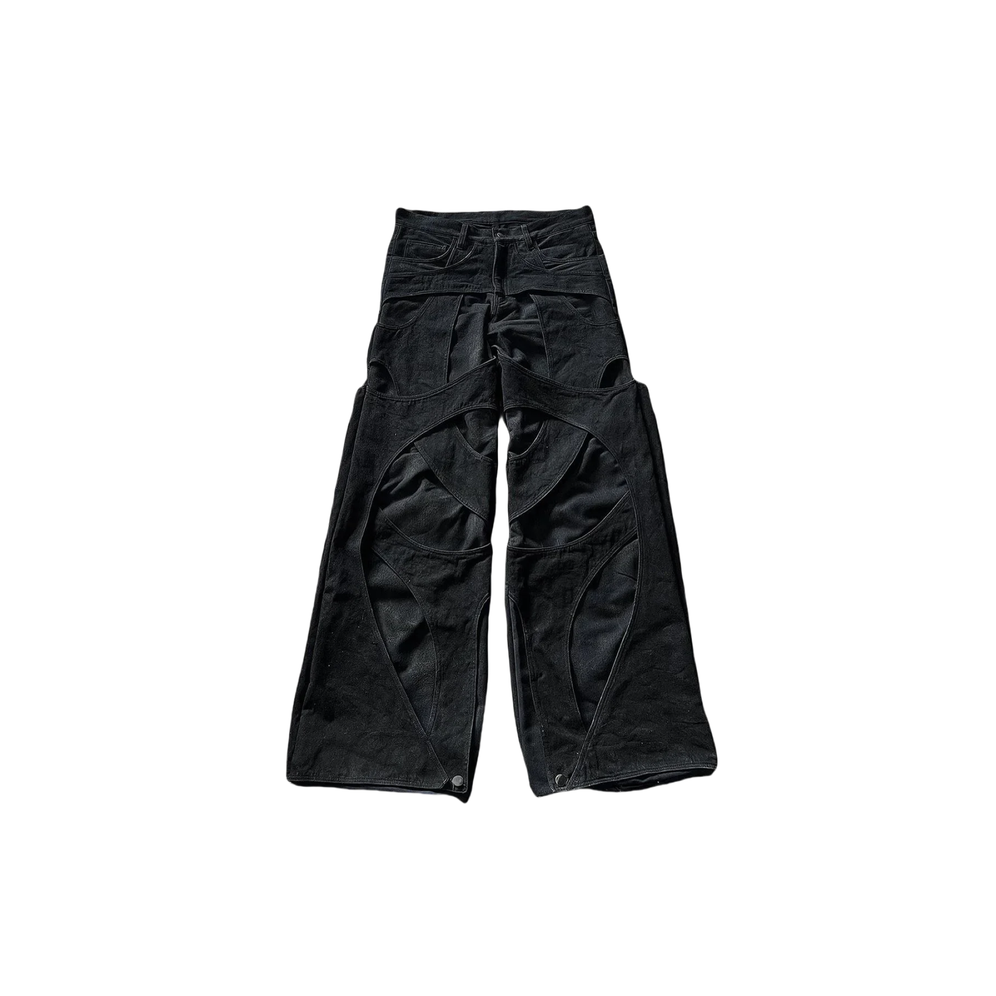 New Gothic Retro Jeans for Men Wide Leg Streetwear