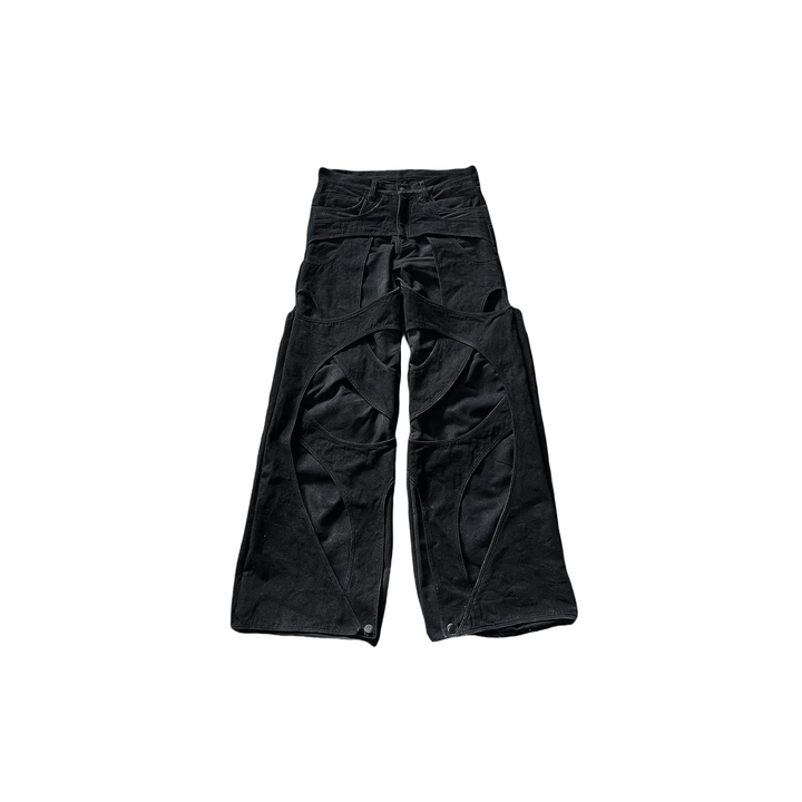 New Gothic Retro Jeans for Men Wide Leg Streetwear