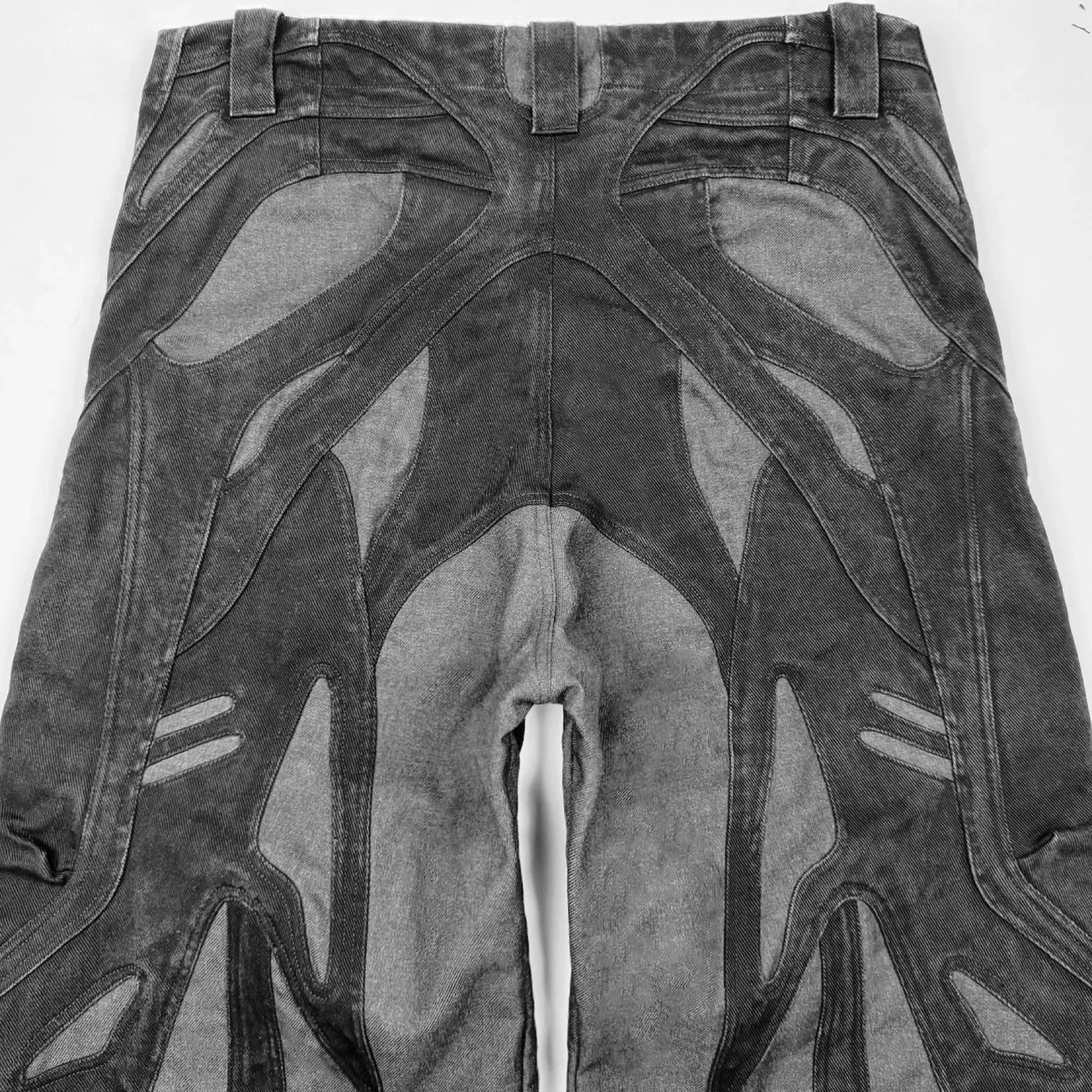 New Gothic Retro Jeans for Men Wide Leg Streetwear
