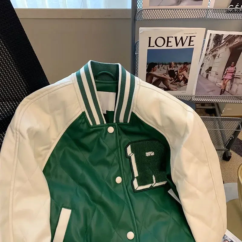 Fashion Casual Autumn Winter Windbreaker Coat Streetwear Female Outwear Crop Tops