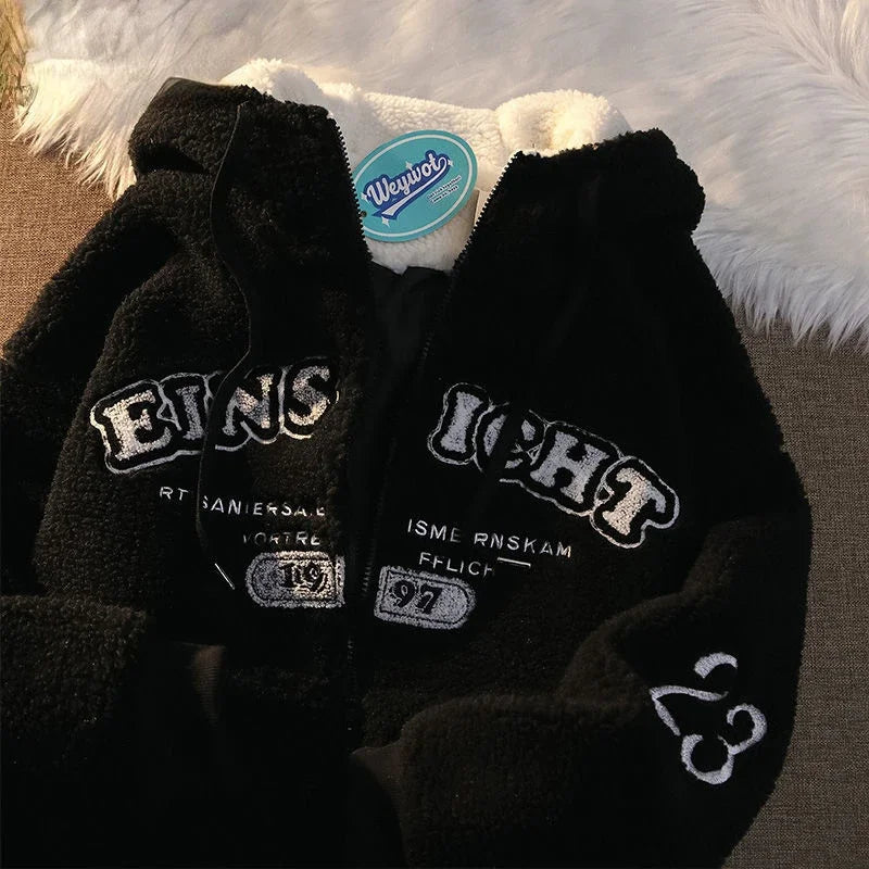 American Retro Racing Keep Warm Coat