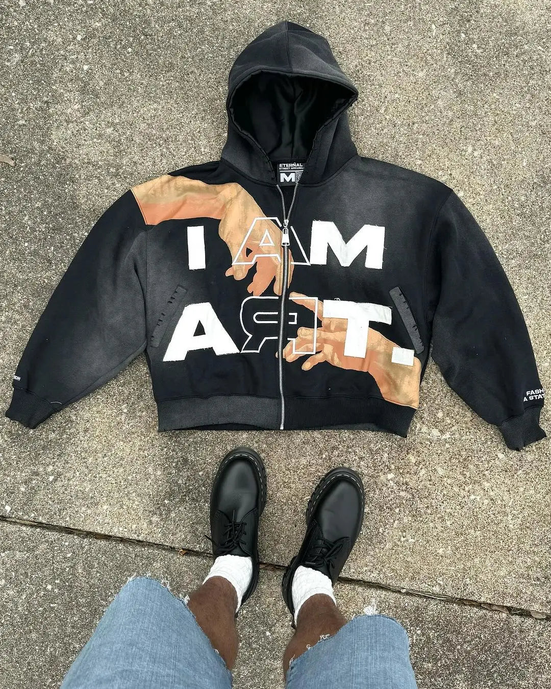 Hip-hop Trendy Streetwear Y2K American Hoodie Men's And Women Casual Colorful Oversized Sweatshirt