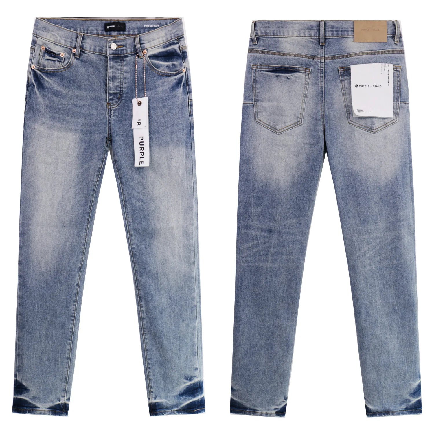Purple Jeans American High Street Retro Designer Jeans