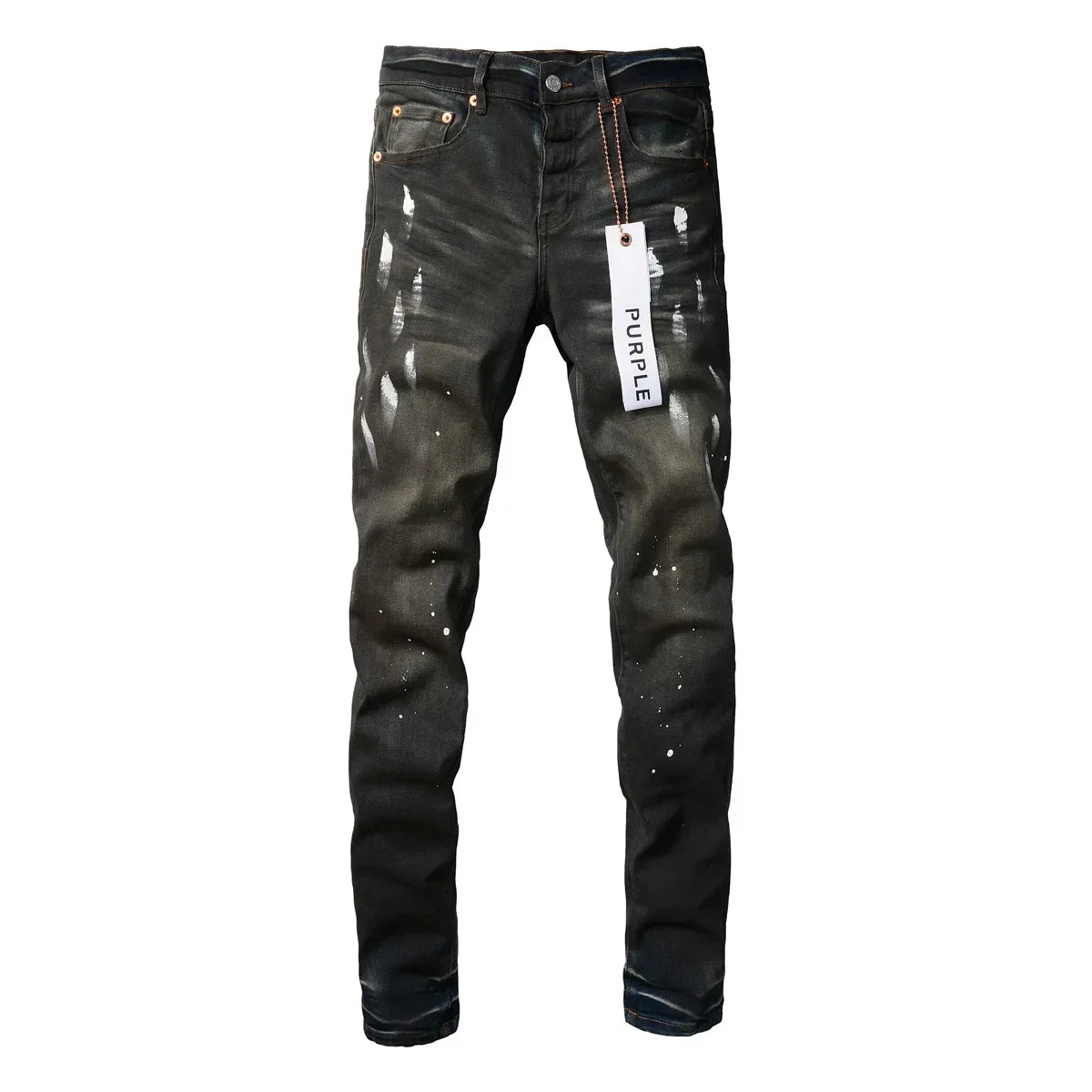 Purple Jeans American High Street Distressed Black 2025 New Fashion