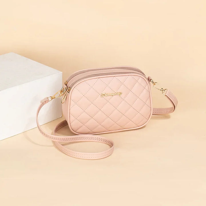 Diagonal Cross Camera Bag 2025 New Fashion and Simple Double Zipper Large Capacity