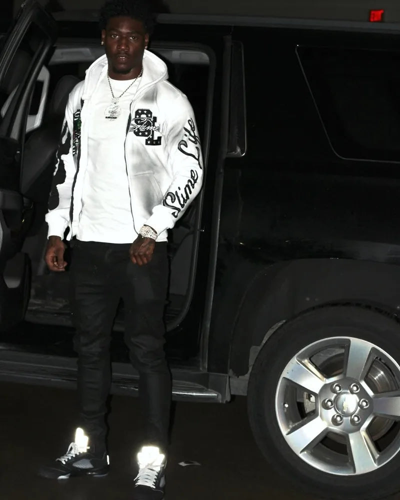 Oversized Zipper Hoodie Men Y2k Gothic Retro Letter Flame Embroidered Sweatshirt Jacket Men and Women
