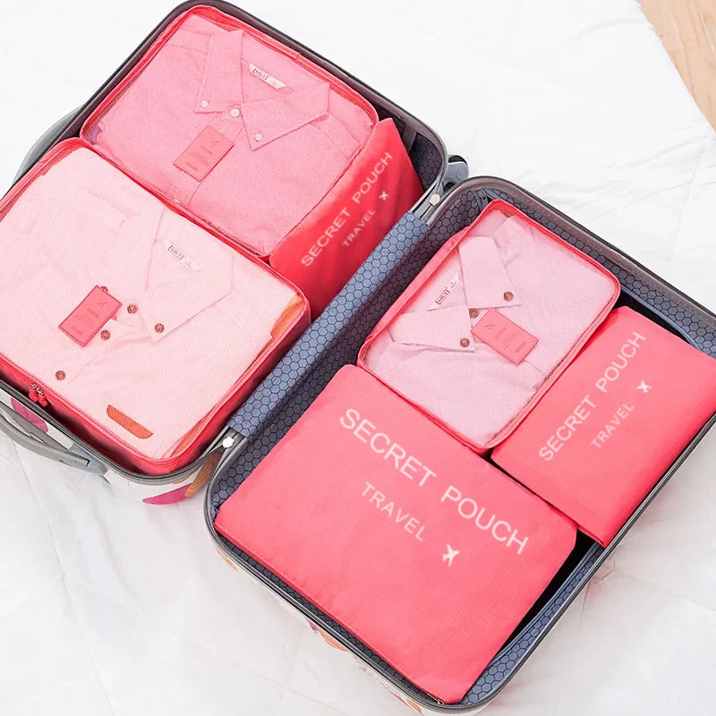 6pcs Travel Storage Bag Large Capacity Luggage Clothes Sorting Organizer Set Suitcase