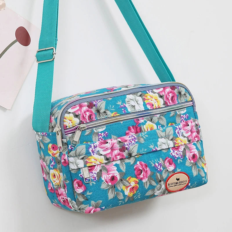 Women's Canvas Tote Bag Large Capacity Handbags Messenger Shoulder Bag Travel Handbag