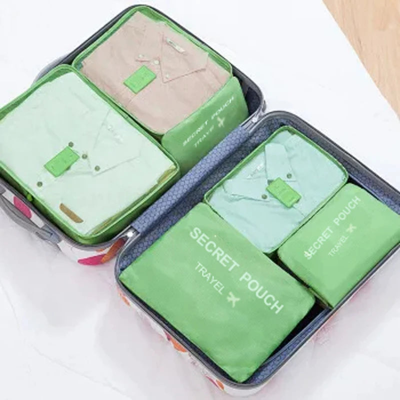 6pcs Travel Storage Bag Large Capacity Luggage Clothes Sorting Organizer Set Suitcase