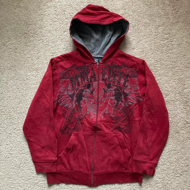 Zipper Sweater Men Gothic Harajuku Vintage Hip Hop Popular Casual Sports Sweater Hoodies