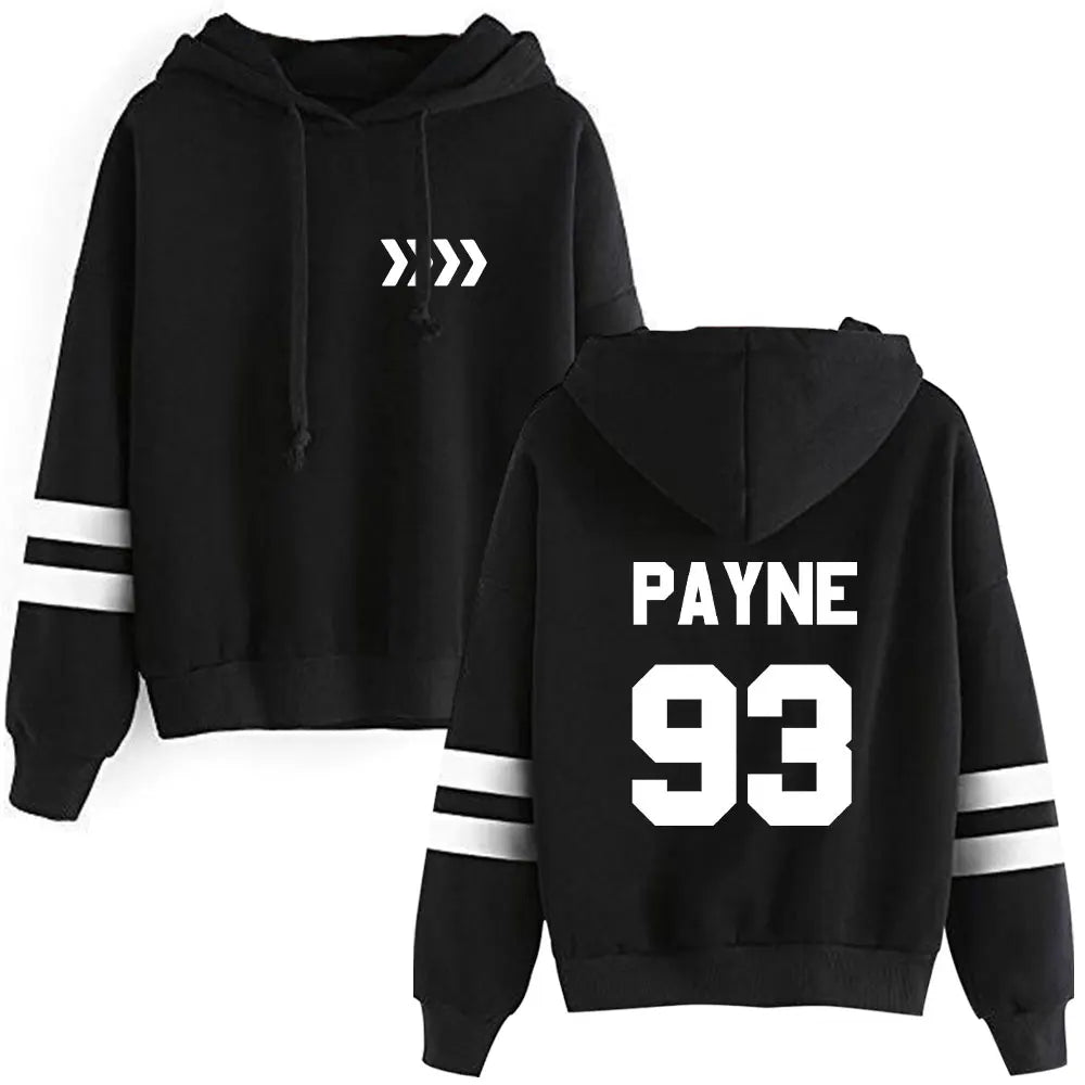 2025 hip hop Liam Payne Tribute Hooded rap Payne 93 hooded Long Sleeve  Pocketless Sweatshirt Men Women Pullover