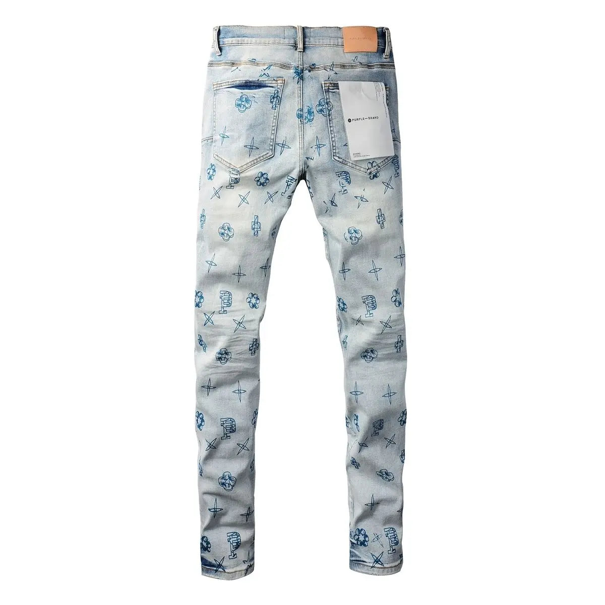 Purple new slim-fit trendy men's jeans casual pants