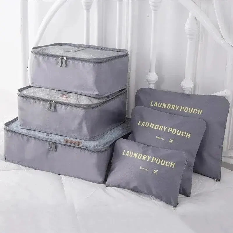 6pcs Travel Storage Bag Large Capacity Luggage Clothes Sorting Organizer Set Suitcase