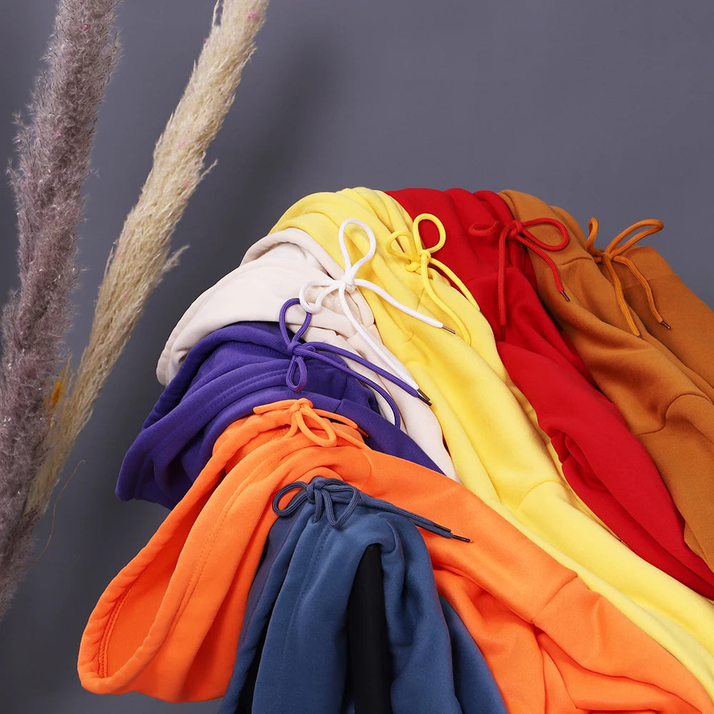 Sweatshirt Simple Crewneck Hooded Street Oversize Autumn Men's Clothes