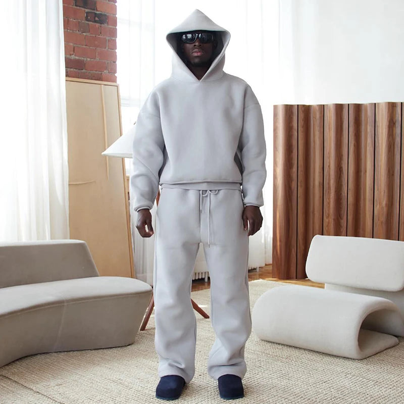 Autumn New Fashion Casual Loose Street Men Hoodies Pants Hip Hop Sweatshirt Tops Sports Trousers