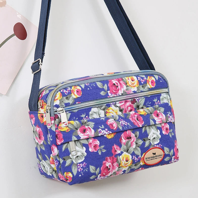 Women's Canvas Tote Bag Large Capacity Handbags Messenger Shoulder Bag Travel Handbag