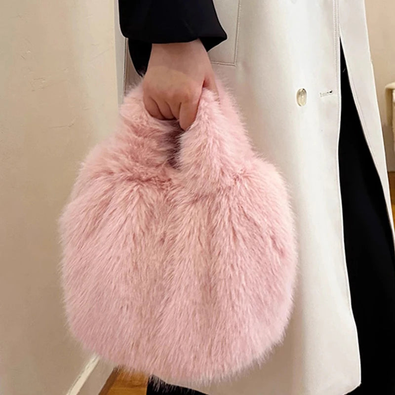 Girls Luxury Small Tote Bag Versatile Exquisite Autumn Winter Shoulder Handbag Gifts