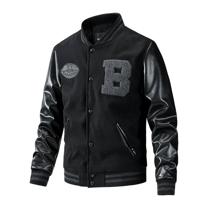 Leather Sleeve Thin Cotton Coats