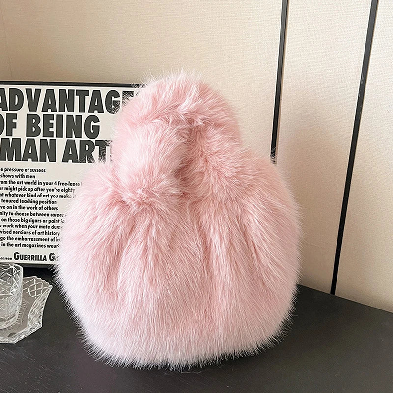 Girls Luxury Small Tote Bag Versatile Exquisite Autumn Winter Shoulder Handbag Gifts