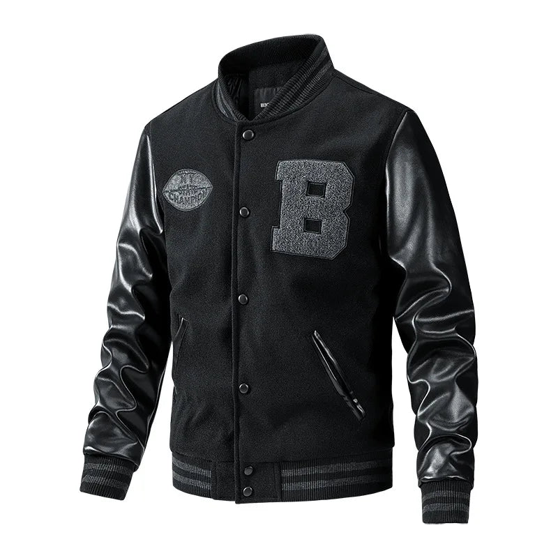 Leather Sleeve Thin Cotton Coats