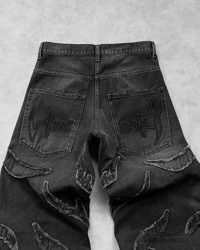 Streetwear Jeans Y2K Mens And Womens Retro Hip Hop