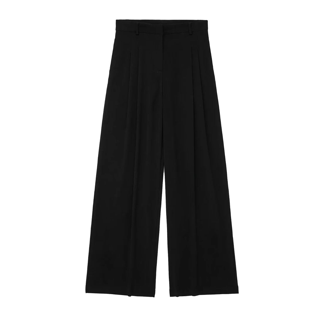 TRAFZA 2024 Spring Summer Casual Women Solid Suits Fashion
