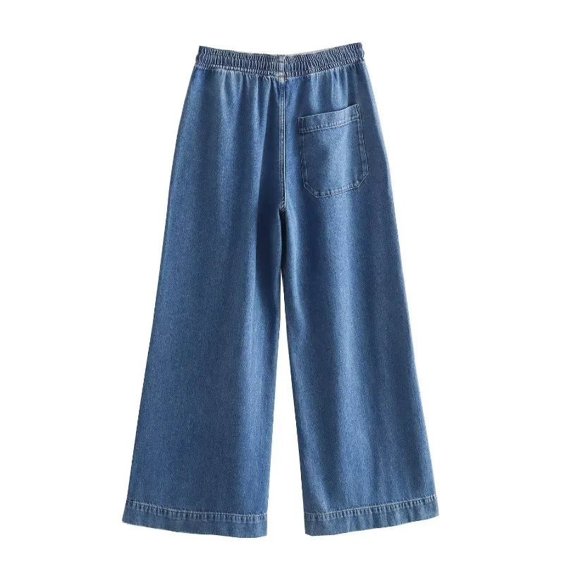 TRAF ZR Demin Sets for Women 2 Pieces Groups of Pant Denim Jeans New in Matching Sets 2025
