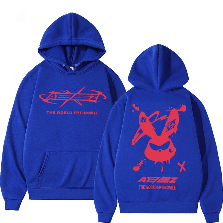 Hip Hop Hooded Sweatshirt High Street Fashion Trend Pullovers