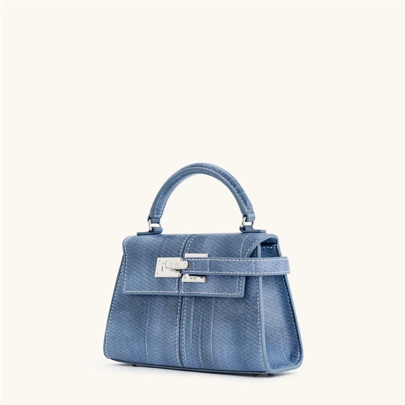 JW PEI Women's Handbag Elise Designer Fashion 2025 New Denim Blue Tote Bag