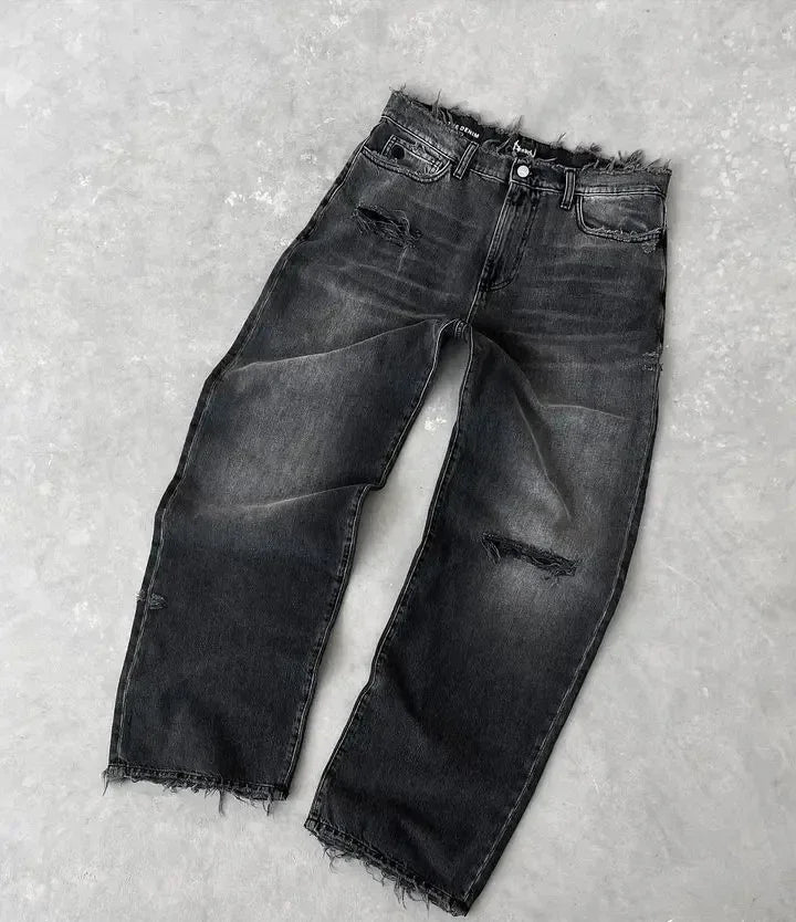 Streetwear Jeans Y2K Mens And Womens Retro Hip Hop