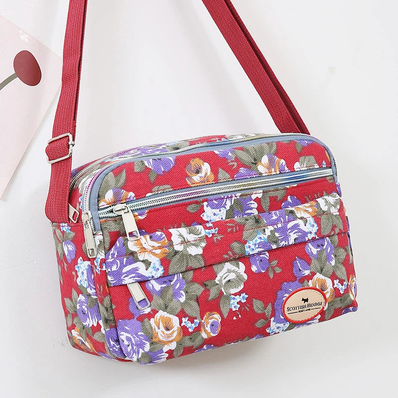 Women's Canvas Tote Bag Large Capacity Handbags Messenger Shoulder Bag Travel Handbag