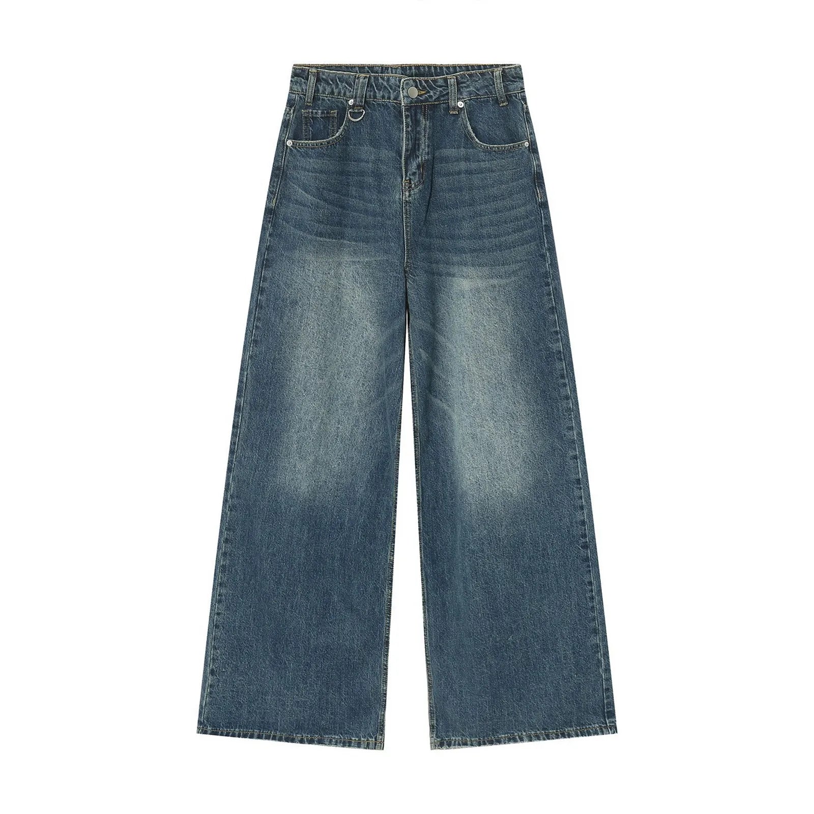 Sweatpants Men's Jeans Retro Trousers Korean Fashion Loose Fit Denim Pants Streetwear