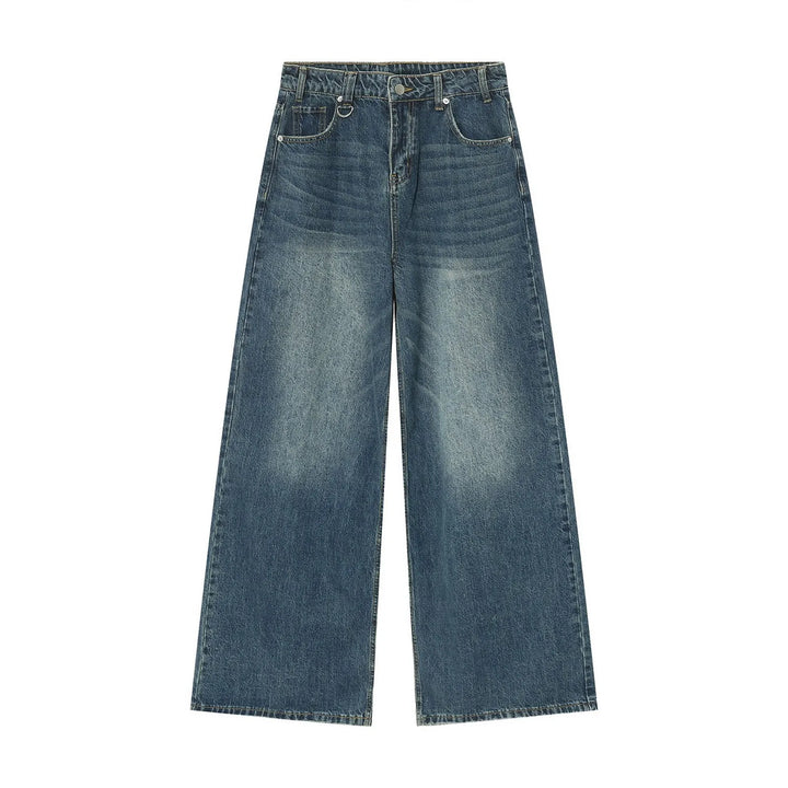 Sweatpants Men's Jeans Retro Trousers Korean Fashion Loose Fit Denim Pants Streetwear