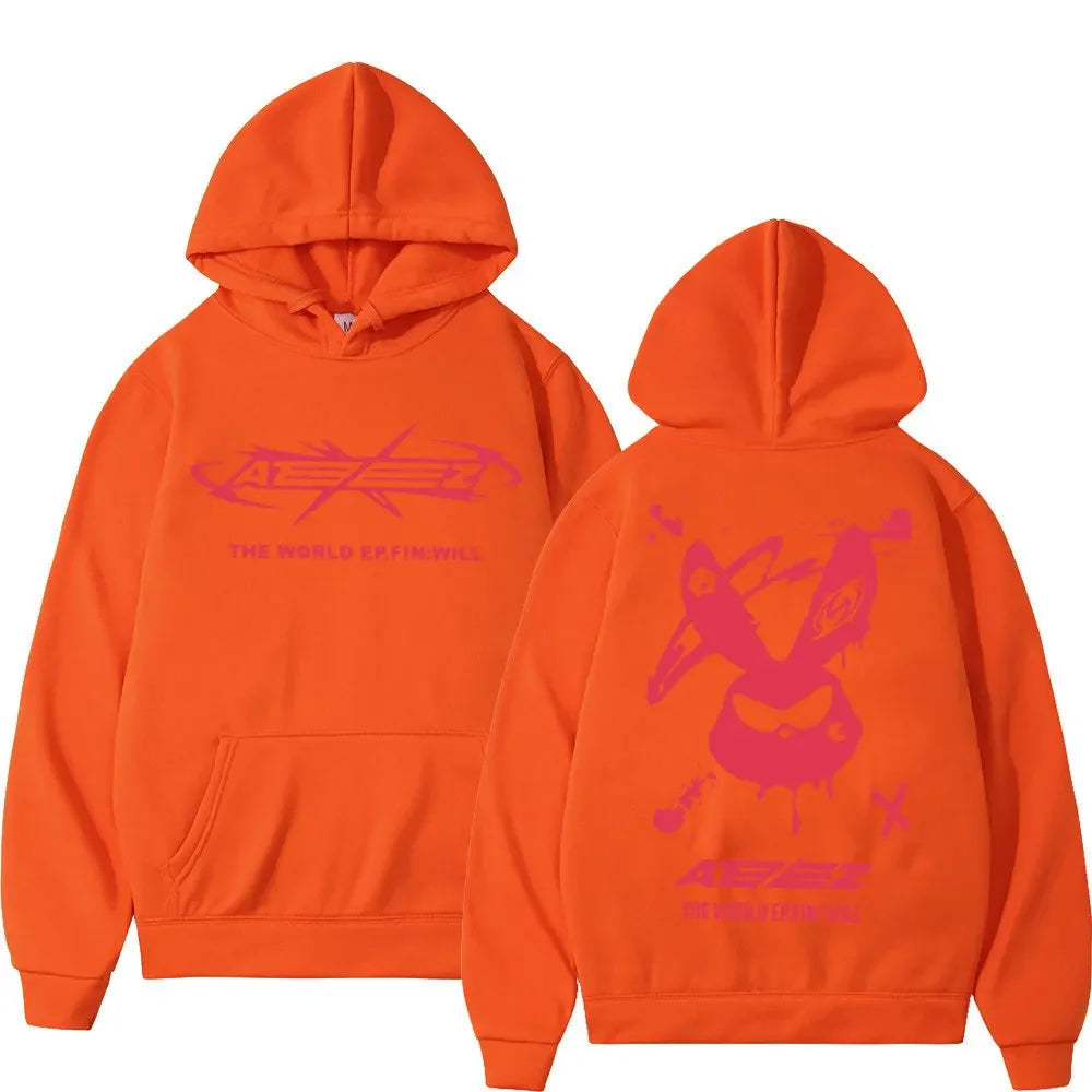 Hip Hop Hooded Sweatshirt High Street Fashion Trend Pullovers