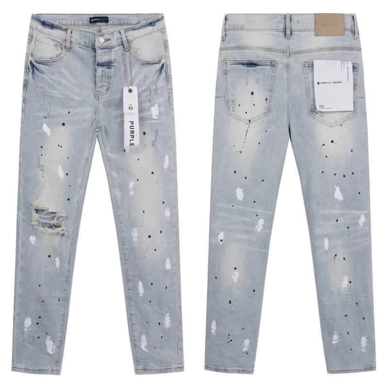 Purple Jeans American High Street Retro Designer Jeans