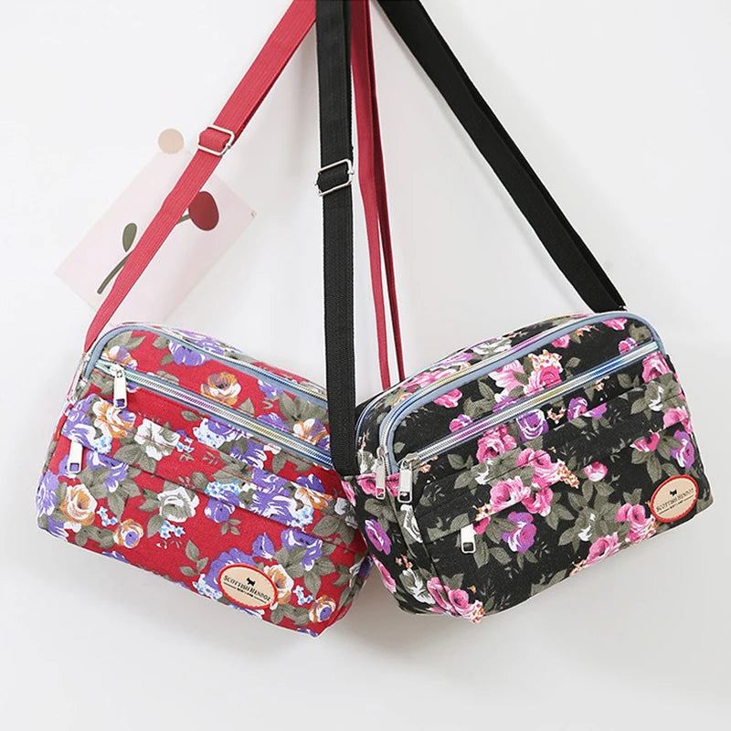 Women's Canvas Tote Bag Large Capacity Handbags Messenger Shoulder Bag Travel Handbag