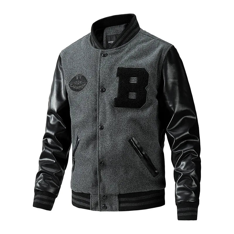 Leather Sleeve Thin Cotton Coats