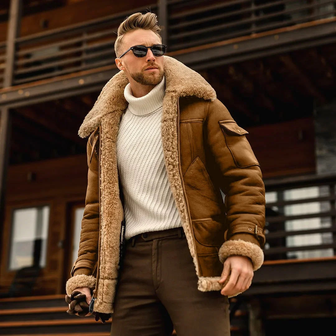 Autumn And Winter New Warm Wool Fur Men's Jacket Thickened Jacket Men's Jacket Cargo Men's Jacket Imitation Fur