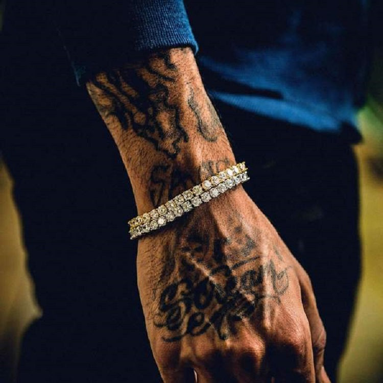 Bing Bing Hiphop Men and Women Night Club Hipster Super Flash Bracelet Rhinestone Bracelet
